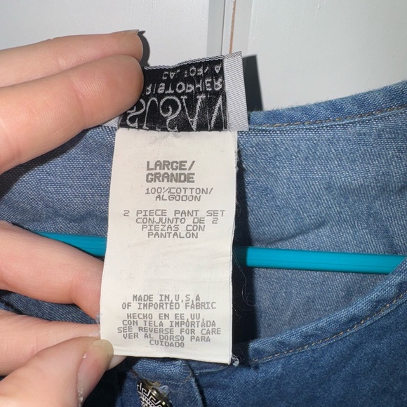 Vintage Susan Christopher California Blouse Geometric 80's 90s 1/4 Button Size L - Picture 4 of 5